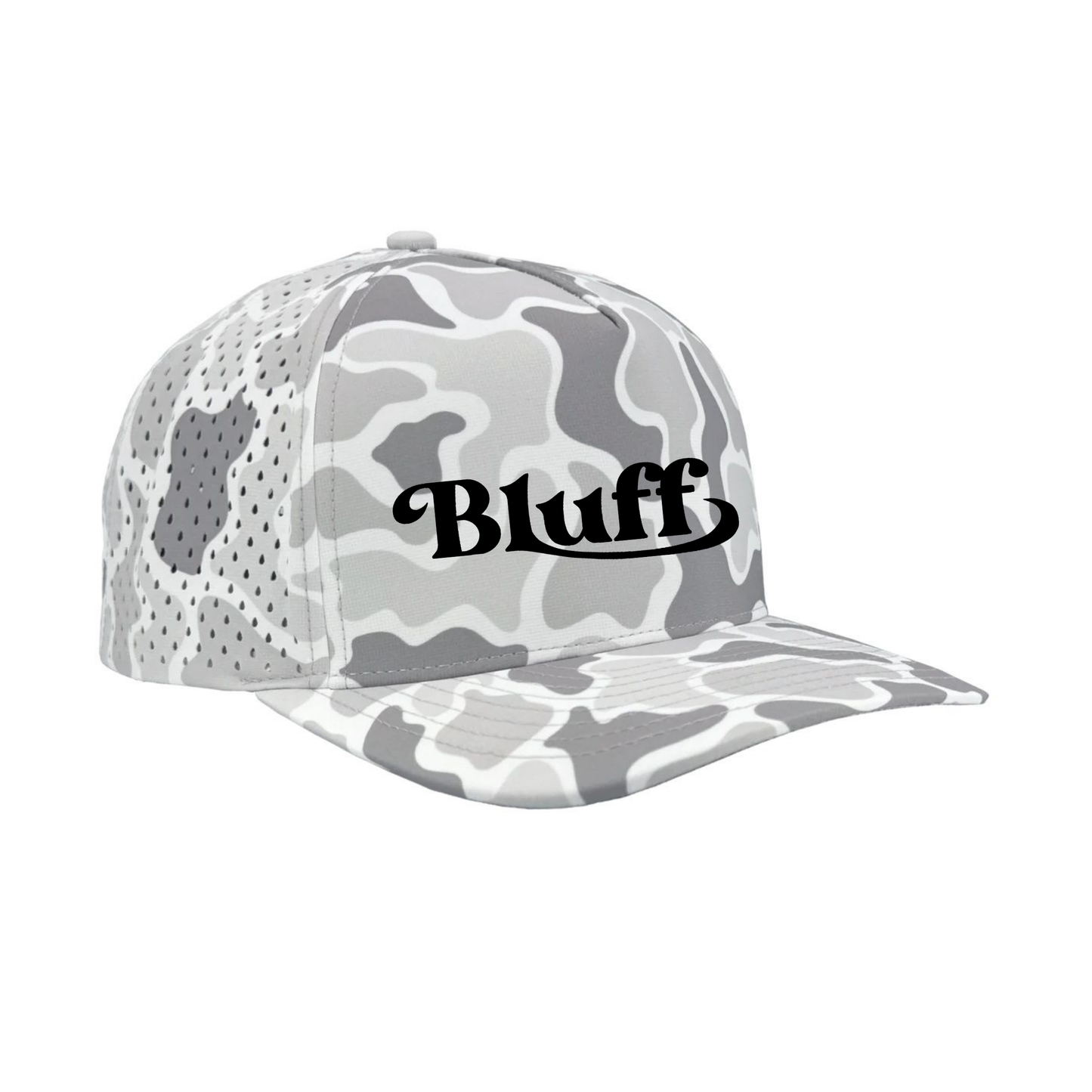 Golf Hat - White Camo Bluff