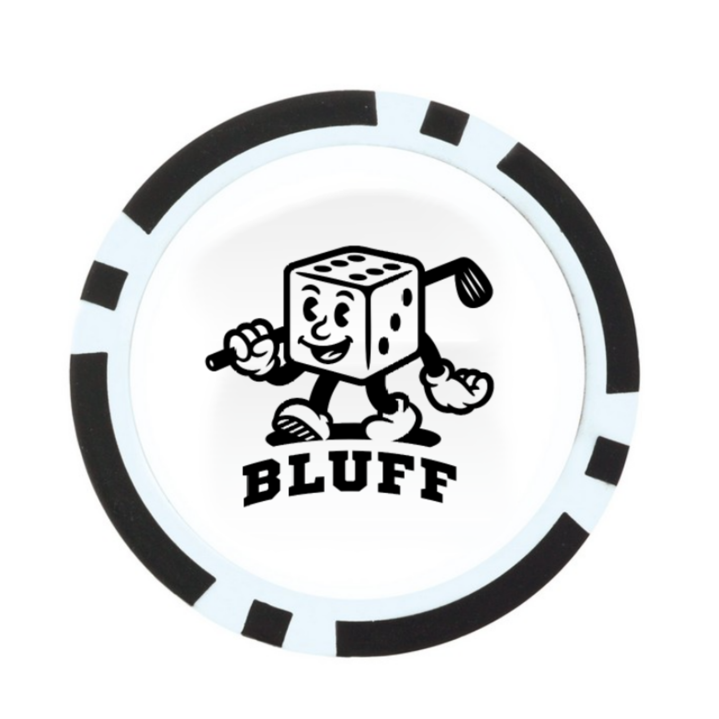 Poker Chip - White Bluff Man