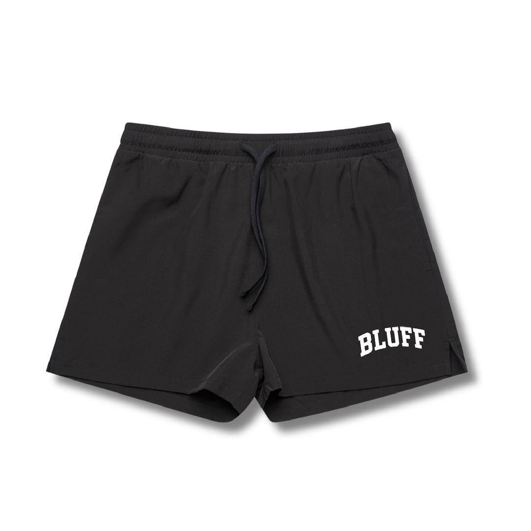 Womens Shorts - Black Bluff Varsity