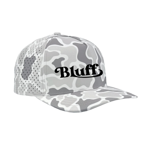 Golf Hat - White Camo Bluff