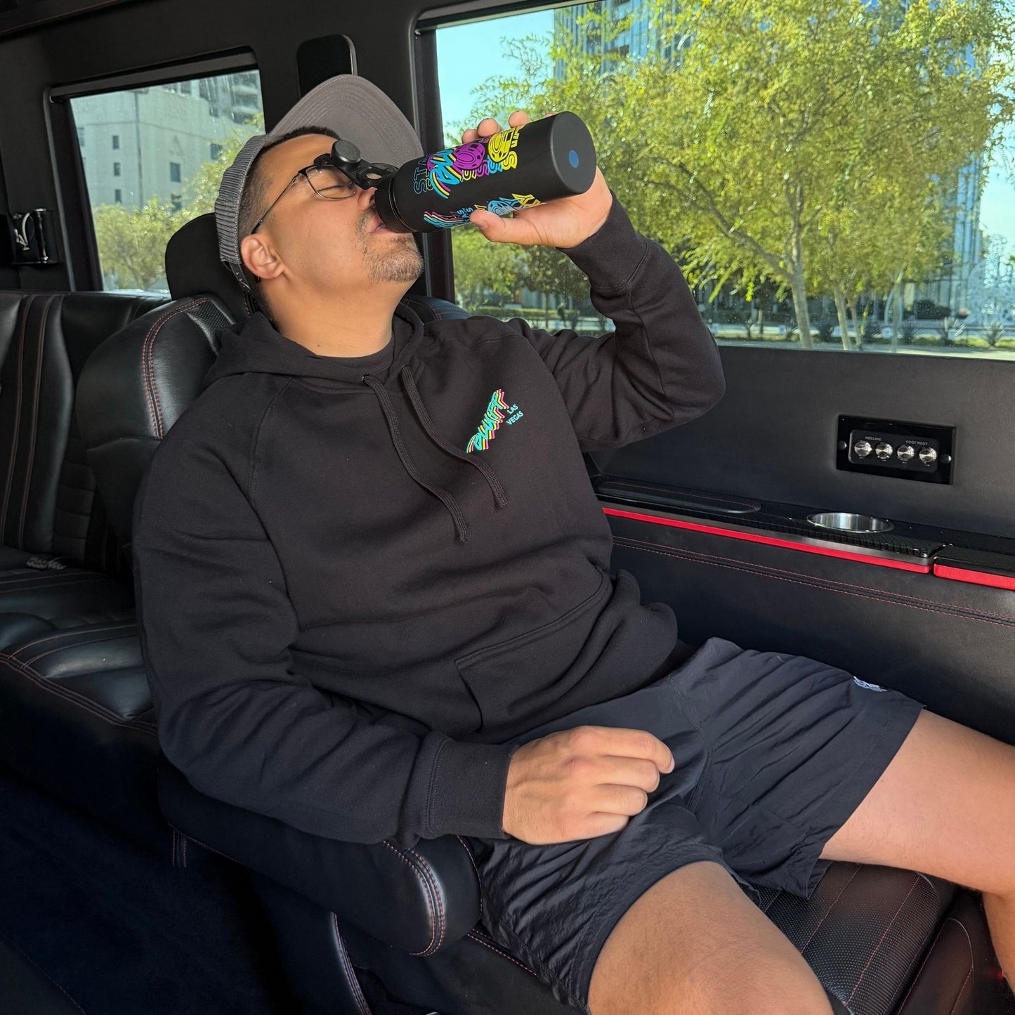 Water Bottle - Black Stacky Stacky