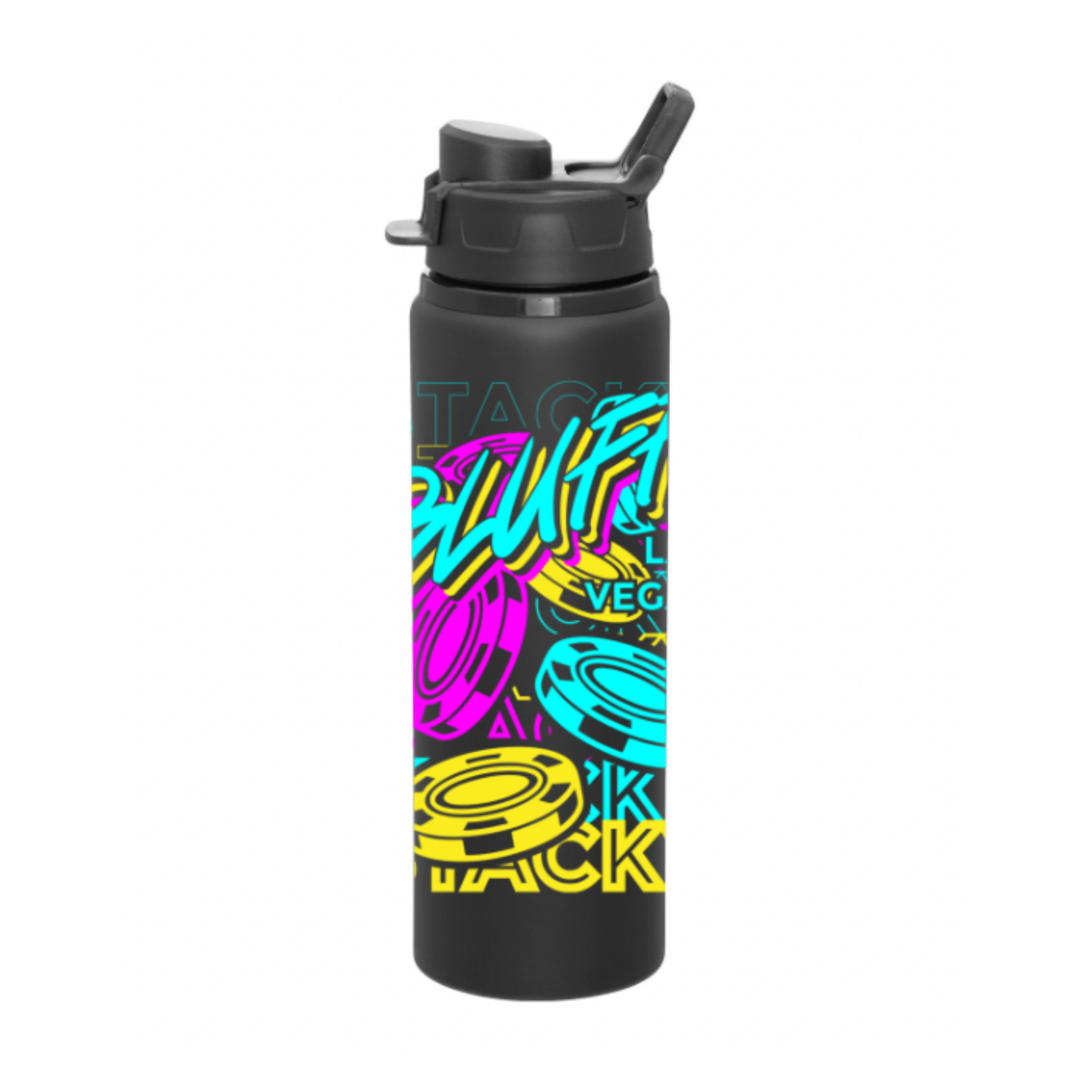 Water Bottle - Black Stacky Stacky
